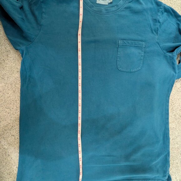 Pact Shirt Mens Large Blue Long Sleeve Pocket Organic Cotton Crewneck Tee - Picture 6 of 11